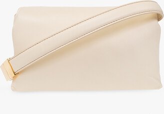 'Prisma' Leather Shoulder Bag - Cream