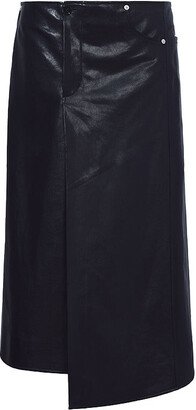 Nappa Leather Midi Skirt