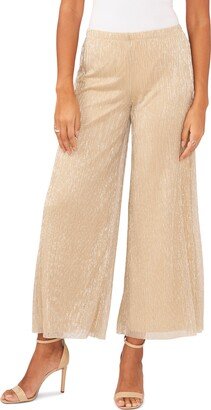 Metallic Mesh Palazzo Pants