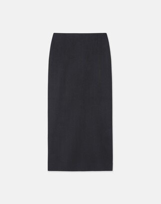 Boiled Wool Cashmere Jersey Pencil Skirt