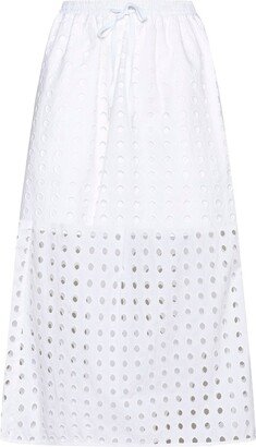 Eyelet Midi Skirt