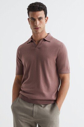 Merino Wool Open Collar Polo Shirt-AA