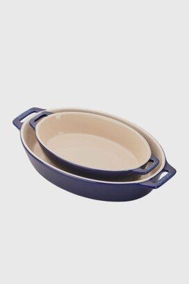 Ceramic 2-pc Oval Baking Dish Set