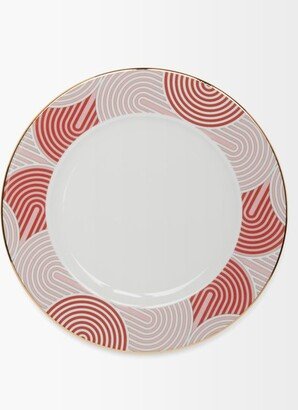 Slinky Rosso 18kt Gilded Porcelain Charger Plate