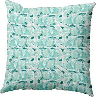 Fishwich 16 Inch Teal Decorative Coastal Throw Pillow