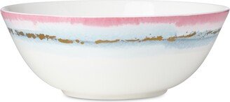 Watercolor Horizons Microwave Safe Serving Bowl, Created for Macy's - Blush/Grey