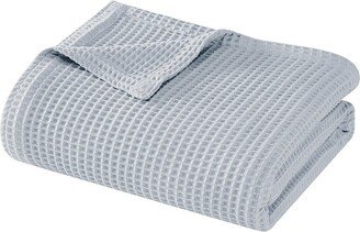 Heritage Cotton Waffle Grey Blanket