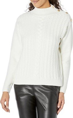 Turtleneck Sweater (Magnolia White) Women's Sweater