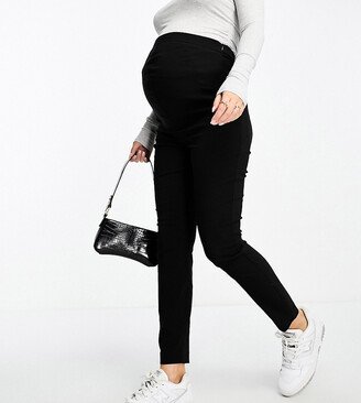 Maternity high waist skinny fit pants in black