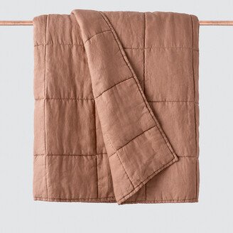 The Citizenry Full/Queen Stonewashed Linen Quilt Rose