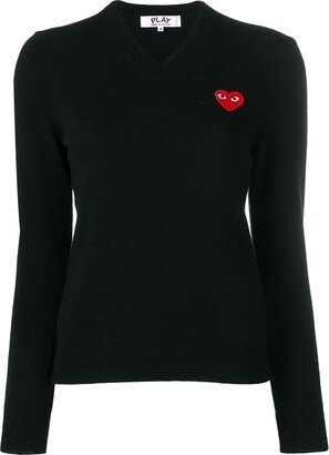 V-Neck Logo Patch Jumper