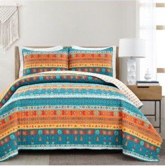 Boho Watercolor Border Quilt Set