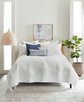 Mills Waffle Quilt Set, Full/Queen