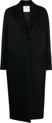 Logo-Embroidered Single-Breasted Coat