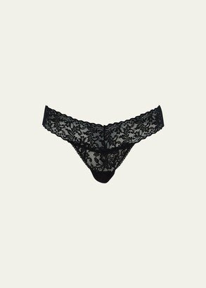 Rolled Low-Rise Lace Thong