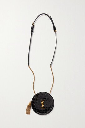 Marsupio Croc-effect Leather Belt Bag - Black