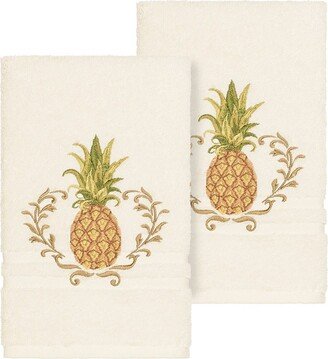 Welcome Embellished Hand Towel - Set of 2 - Cream