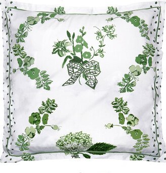 Janie Kruse Garnett Euro Bridge Street-Printed Cotton Pillow Sham