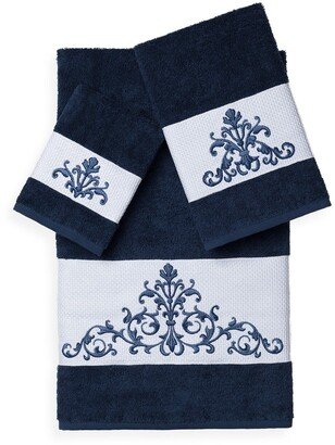 Scarlet 3-Piece Embellished Towel Set - Midnight Blue