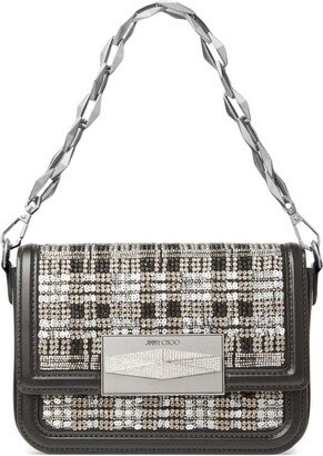 Diamond tweed crossbody bag