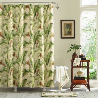 72x84 Palmiers Shower Curtain Green