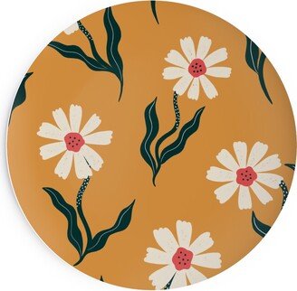 Salad Plates: Flower Power - Orange Salad Plate, Yellow