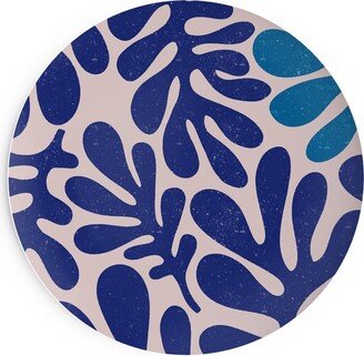 Salad Plates: Organic Leaves - Blue Salad Plate, Blue