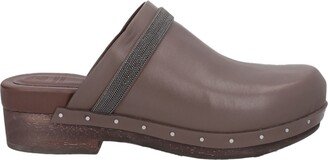 Mules & Clogs Dark Brown-AD