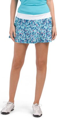 Woven Golf Skort With Color Block Inserts for Women