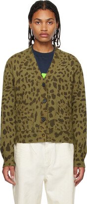 Khaki & Brown Leopard Cardigan