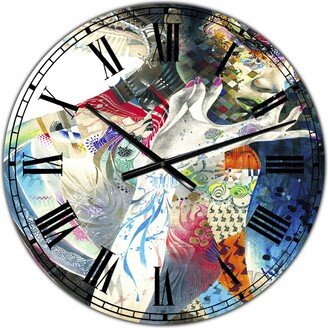 Designart Urban Beauty Wondering Large Modern Wall Clock - 36