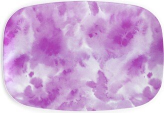 Serving Platters: Watercolor Texture - Purple Serving Platter, Purple