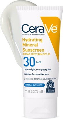 Hydrating Mineral Face Sunscreen Lotion – SPF 30 - 2.5oz