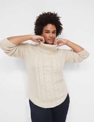 Cowlneck Cable Sweater