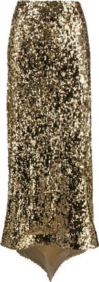 Atu Body Couture Sequin-Embellished Maxi Skirt