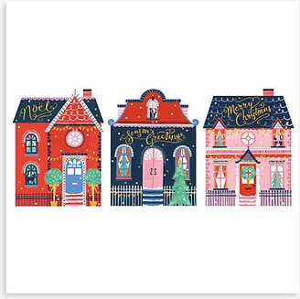 Selfridges Edit Festive Houses Christmas Cards Pack of 12