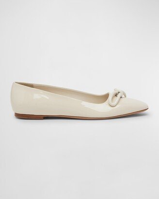 Annie Patent Knot Ballerina Flats