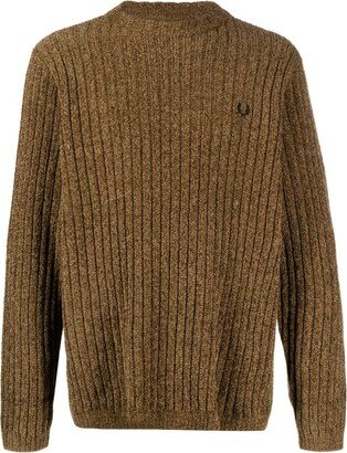 Logo chenille crewneck jumper