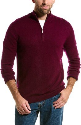 1/4-Zip Cashmere Mock Sweater-AL