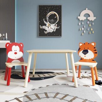 Lamerge Kids Wood Table and Chair Set