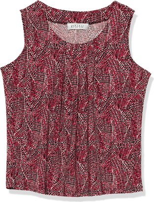 Women's Petite Knit CAMI-FIRE RED Multi