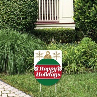 Big Dot Of Happiness Ornaments - Outdoor Lawn Sign - Holiday and Christmas Party Yard Sign - 1 Pc