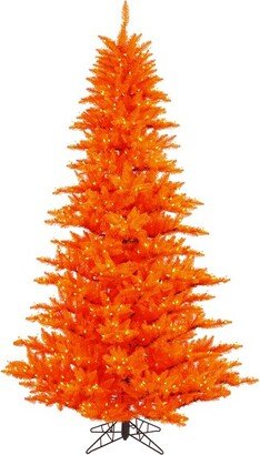 3' Orange Fir Artificial Christmas Tree, Orange Dura-lit LED Lights