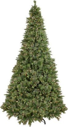 Northlight 9.5' Pre-Lit Full Kingston Cashmere Pine Artificial Christmas Tree, Clear Lights