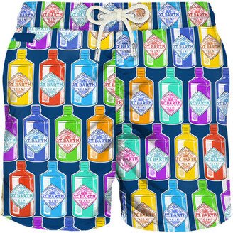 Light Fabric Man Swim Shorts Gin Print