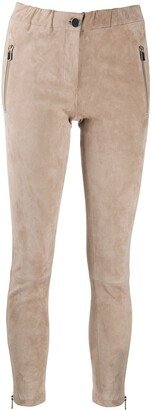 Suede Skinny Trousers-AB