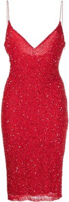 Billie sequined fitted midi dress