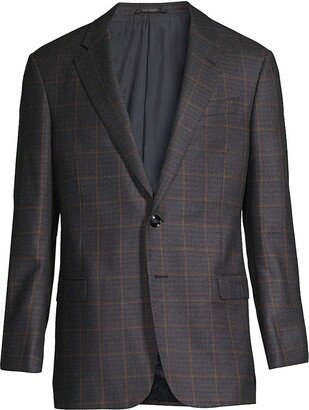 Plaid Wool-Cashmere Sport Coat-AA