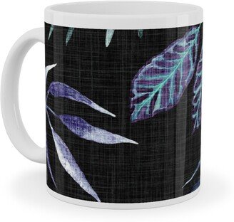 Mugs: Phantasmagorial Jungle Ceramic Mug, White, 11Oz, Black