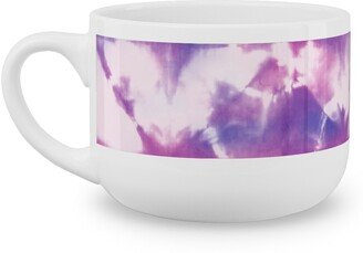 Mugs: Tie-Dye - Purple And Pink Latte Mug, White, 25Oz, Purple